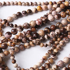 Australian Zebra Stone Beads for Jewelry Making DIY Bracelet Necklace Jewelry Making 1 Strand 15.5inch 60PCS 6MM - color: Australian Zebra Stone, size: 6MM
