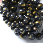 45pcs 8mm Natural Blue Black Lapis Lazuli Jade Beads for Jewelry Making Round Loose Beads DIY Bracelets Necklaces Energy Healing Stone Beads 15"(8mm, Blue Black Lapis Lazuli Jade) - color: Blue Black Lapis Lazuli Jade, size: 8mm