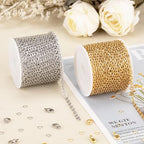 SMYHTGLIF 32.8 Feet Stainless Steel Chain for Jewelry Making 2 Rolls Gold and Silver Jewelry Making Chains Craft Chain Roll Oval Cable Bulk Chain Jewelry Supplies - size: 4.1×3mm