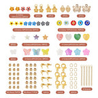 Fashewelry 402pcs Mixed Freshwater Shell Beads Bracelet Making Kit Mixed Color Heart Star Flower Butterfly Shape Natural Sea Shell Loose Beads for DIY Summer Beach Jewelry Necklace Earring Keychain - color: 1-Mixed