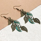 Heather's cf Four Leaf Clover Silver Leaf Beads 100-150 Pcs Leaves Craft Antique Leaf Charms for Crafting Leaf Pendant Charm for Necklace Bracelet Earring Making Fall Leaf Beads Set - color: Brass Filigree Leaf