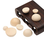 12/15/20mm Natural Unfinished Wood Beads Half Wooden Beads Small Half Round Wooden Balls for Paint DIY Craft 120pcs