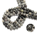 122Pcs(2 Strand/Set) 6mm Silk Stone Web Jasper Smooth Round Beads Natural Stone Beads AAA Grade Premium Round Gemstone Genuine Real Stone Loose for DIY Bracelet Jewelry String Making - color: Spider Web Jasper, size: 6mm