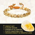 ANAYA AGATE Energy Protection Crystal Handmade Adjustable Bead Bracelet Perfect for Men, Women’s Christmas Gift - Gemstone Healing Stretch Bracelet Pulsera Para Hombre Mujer Stocking Stuffer - color: Citrine Natural