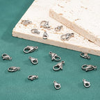 200Pcs 15mm Stainless Steel Lobster Clasps Silver Lobster Claw Clasps Fasteners Hooks for DIY Necklace Bracelet Jewelry Making - color: Dark Silver, size: 15mm