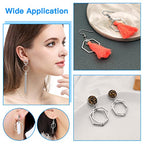 80 Pcs 4 Sizes Hexagon Open Bezel Blank Open Back Bezel Pendants Metal Frame Open Bezel Linking Ring for Dangling Earrings Necklace UV Resin Crafts DIY Jewelry Making (Silver) - color: Hexagon-silver