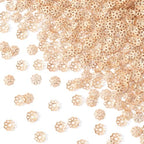ANCIRS 600pcs 7mm Spacer Beads Caps for Jewelry Making, Metal Hollow Flower Bead Caps for Bracelet Necklace- Gold - color: Gold-600pcs-7mm