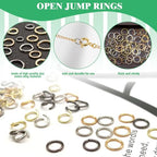 1682 Pcs 4 Colors 4/6/8/10mm Jump Rings with Opening Tool, Lobster Claw Clasps, Eye Pins, Jewelry Making Findings for Earring, Necklaces,Bracelets DIY (Gold/Bronze/Silver/Gun-Metal)