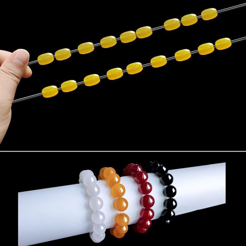 2 Roll 100m Clear Elastic Beading Threads，Stretchy Bead Cord String Stretchy Crystal Bracelet String for Bracelet,Beading, Jewelry Making (0.8 & 1mm)