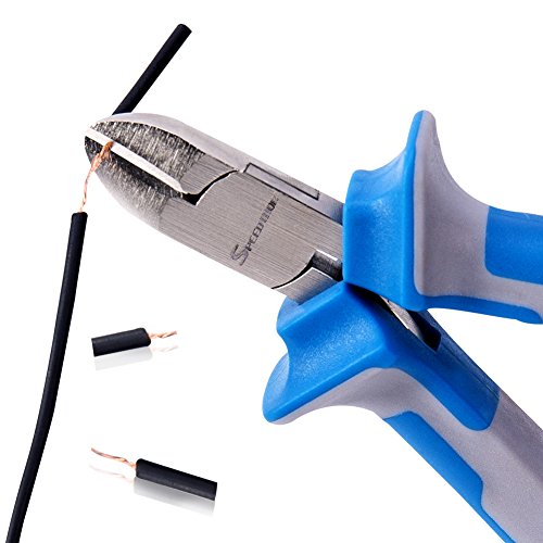 SPEEDWOX 4 Inches Diagonal Pliers Small Wire Cutters Mini Precision Plastic Nippers Plastic Side Cutter Side Cutting Micro Fine Pliers Functional Professional Hand Tool with Spring for Jewelry Making - style: 4" Diagonal Plier