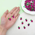 50pcs Glass Pendant Charms - Multicolor Theme Drops for Necklace Craft, Jewelry Making Supplies (Various Styles) - style: Grape