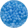 200pcs 10mm Acrylic Crackle Beads - Round Crystal Craft Beads With Hole for Jewelry Making, Bracelets, Necklaces (22-Blue) - color: 22-blue, size: 10MM