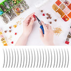 Curved Noodle Tube Beads, 200Pcs Brass Spacer Beads for Jewelry Making, DIY Necklace Bracelet Craft Supplies with Smooth Twist Design (Silver) - color: Silver