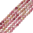 6mm Pink Mahogany Stone Beads Natural Gemstone Loose Beads for DIY Jewelry Making Approxi 15.5 inch 45pcs 1 Strand per Bag - color: Pink Mahogany, size: 6MM