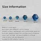 1310pcs Bicone Crystal Glass Beads 2mm 3mm 4mm 6mm 8mm Faceted Crystal Spacer Beads for Bracelets Necklace Pendants Earrings DIY Jewelry Craft Making(Peacock Blue) - color: Peacock Blue