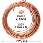 The Beadsmith Square Craft Wire - Soft Temper Beading Wire, Copper Color, 21 Gauge, 7 Yards - color: Copper, size: 21 Gauge, 7 Yard Coil