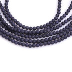 4mm Blue Sandstone Frosted Matte Unpolished Round Spacer Beads for Jewelry Making Strand 15 inch - color: Blue Sandstone, size: 4mm