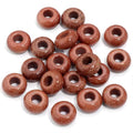 20Pcs Natural Gold Sandstone Large Hole Beads, 8x14mm Rondelle Gemstone Spacer Beads 6mm Big Hole for Jewelry Making, Beading Bracelets, Macrame & Hair Braiding - color: Gold Sandstone