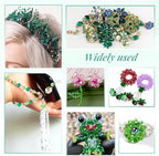 1000 Pcs Rondelle Faceted Glass Beads Crystal Glass Beads for Jewelry Making 4/6/8mm Faceted Briolette Rondelle Bead with Container for Earrings,Necklaces,DIY Beading Projects (Green) - color: green
