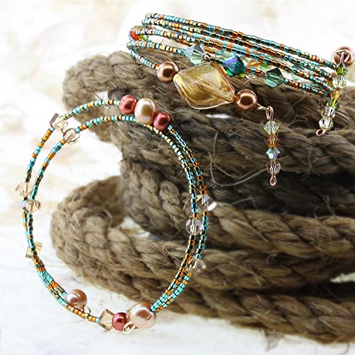 The Beadsmith Plated Memory Wire - 0.75 inches in Diameter - 48 Coils Each - Silver Color - Stainless Steel - Create Multi-Strand Round Rings and DIY Jewelry - size: 0.75" diameter per Ring, style: Silver - 48 Coils