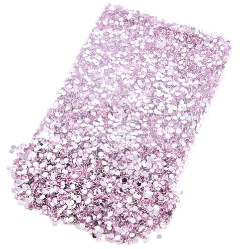 Blinginbox 50000pcs Flatback Rhinestones,Resin Non Hotfix Rhinestones Large Quantity Wholesale for Crafts DIY Creative Design,Clothes,Makeup,Nail Art (2mm=0.08",Lt.Pink) - color: Lt.Pink, size: 2mm=0.08"