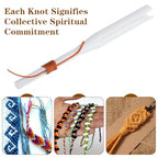 KFHENSOMR Rosary Cord Knotting Tool Dual-Head Twine Knotting Tool Rosary Making Supplies Cord Tying Kit Knot Tying Tools for Beads for Beads Making White ABS (2-Pack)