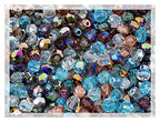 SCARA Beads 1.8 oz (50 g, cca 600pcs) Czech Glass Beads Faceted Round 4mm Mix - color: Mix
