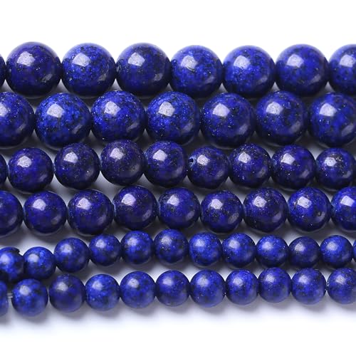 Lapis Lazuli Beads Gemstone Round Crystal Energy Jade Beads Stone Beads for Jewelry Making DIY Bracelet Necklace Jewelry Making 1 Strand 15.5inch 35PCS 10MM - color: Lapis lazuli Beads, size: 10MM