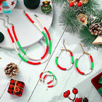 Batiyeer 3000 Pcs Christmas Fall Halloween Clay Beads Set 6 mm Patriotic 4th of July Spacer Beads Winter Polymer Clay Bead for Necklace Earring Bracelet Making(Red, Green, White) - color: Red, Green, White