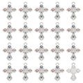 SUNNYCLUE 1 Box 40Pcs Rosary Cross Crystal Rhinestone Charms Bulk Cubic Zirconia Evil Eye Easter Crucifix Cross Charms for Jewelry Making Hanging Ornament Necklace Bracelet Keychain Supplies Adult - color: 40pcs Rhinestone Evil Eye Cross Charms