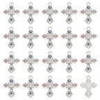 SUNNYCLUE 1 Box 40Pcs Rosary Cross Crystal Rhinestone Charms Bulk Cubic Zirconia Evil Eye Easter Crucifix Cross Charms for Jewelry Making Hanging Ornament Necklace Bracelet Keychain Supplies Adult - color: 40pcs Rhinestone Evil Eye Cross Charms