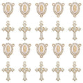 Jiali Q 20 Piece Set Rhinestone Cross Connectors and Pendants for Jewelry Making (Gold) - color: GOLD