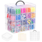 SGHUO Bead Organizer Box, 112pcs Small Organizers, 4-Tier Stackable Storage Container Box for Art Craft Storage, Washi Tape, Kids Toys, Jewelry, Beauty & Sewing Supplies - style: 4 tier-2in