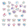 FASHEWELRY 20Pcs Alloy Crystal Rhinestone Charms Gradient Color Butterfly Jewelry Charms 10 Styles Charms for Jewelry Making Necklace Bracelet Craft - color: Multi