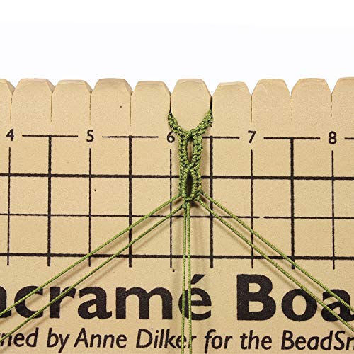 The Beadsmith Macrame Board, 11.5 x 15.5 inches, 0.5-inch-Thick Foam, 10x14 Grid for Measuring, Bracelet Project with Instructions Included, Create Macrame and Knotting Creations - size: 14 Inches X 10 Inches