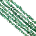GM GemMartUSA Green Aventurine Natural Raw Chip Beads | Semi-Precious | AAA+ Quality 1 Strand 34” | DIY Bracelet Jewelry Making, Healing Crystal Craft| 4-6mm - Green-Color Gemstones (CHAV-70001) - color: Aventurine (CHAV-70001)