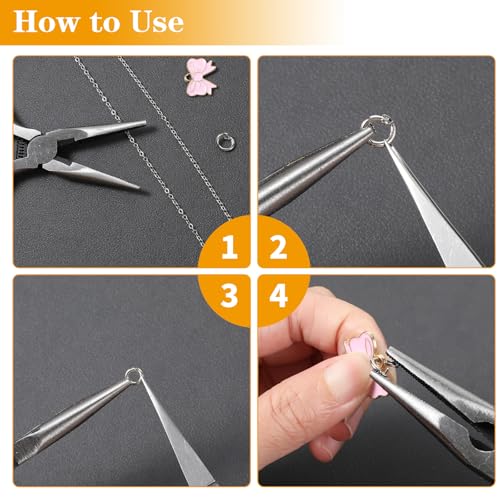 Molain 60Pcs Locking Jump Rings, OD 7.5mm ID 5mm Open End Connector Rings Split Jump Ring Open O Ring for DIY Crafts Jewelry Making Necklaces Bracelets Charms