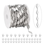 KYUNHOO 13 Feet Necklace Making Chains Bulk for Crafting Stainless Steel Silver Chain Spool with Lobster Clasps Jump Rings for Jewelry Making - color: Hand Silver