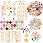 428Pcs Charms Lip Gloss Keychain Making Kit, DIY Bag Charm Kit with 25 Keychain Clips 25 Extender Chain 140 Charms Jewelry Plier & Beading Accessories, Jewelry Making Kit for Custom Keychains Gifts