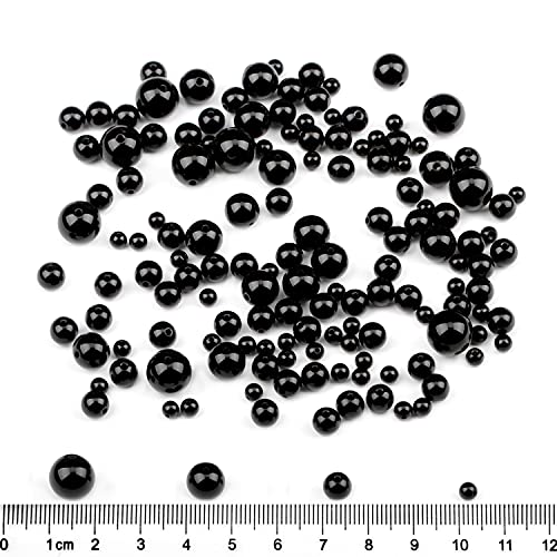 Bymitel 6mm Natural Onyx Black Agate Round Beads Gemstones Genuine with 210pcs DIY Jewelry Making Unisex (6mm 210pcs, Black Onyx) - color: Black Onyx, size: 6mm 210pcs