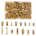 Craftdady 150Pcs Antique Gold Tube Bar Spacer Beads Tibetan Metal Column Barrel Drum Beads for Jewelry Crafts Making Hole:1-3.5mm - color: Antique Gold, Tube,150pcs
