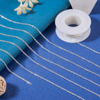 Pandahall 925 Sterling Silver Plated Necklace Chains 16.4 Feet Soldered Cable Chains 2x2x0.3mm Flat Oval Jewelry Chains for Bracelet Necklace Jewelry Making