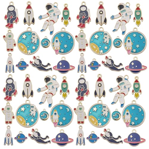 Youdiyla Enamel Cloud Charms, Set of 10, Assorted Colors - color: SN191