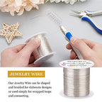 BENECREAT 18 Gauge 32 Yards Tarnish Resistant Silver Wire Jewelry Beading Wire for Beading Wrapping and Other Jewelry Craft Making - color: Silver, size: 18 Gauge