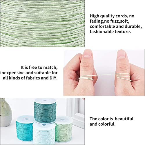 PH PandaHall Blue Nylon Thread 0.8mm 436 Yards Bracelet String Beading Cord Knotting Cord Kumihimo Macrame Thread for Friendship Bracelet Beach Surfer Necklace Christmas Tree Ornament