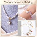 Joez Wonderful Links Bail Beads, Hypoallergenic Alloy Column Spacer Beads - color: Style D, 100 Gold
