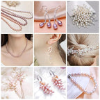 50 Pcs Real Pearl Beads for Jewelry Making AAA 7-8 mm Non-Porous Natural Pearls Beads Real Freshwater Pearls Oval Pearl Bead Loose Gemstone Bead Gift for Mother's Day.,DIY Gifts. - color: White 7-8mm, no holes.