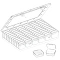 Bead Organizer Box, 61pcs Clear Plastic Storage Containers Set, Large Capacity Small Bead Organizers and Storage Cases with Labels, for Jewelry, Crafts, Diamonds Storage - size: 61 Compartments