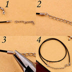 Tail Extender Chain 100PCS Silver 50 x 4mm Chain Extension Tails for DIY Jewelry Making - color: Silver