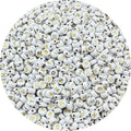 1000pcs Round Letter Beads 4x7mm Acrylic Alphabet Beads Spacer Beads for Jewelry Making Bracelets Necklace Earring Key Chains DIY Craft(S-Gold Letter White Bead) - color: S-Gold Letter White Bead